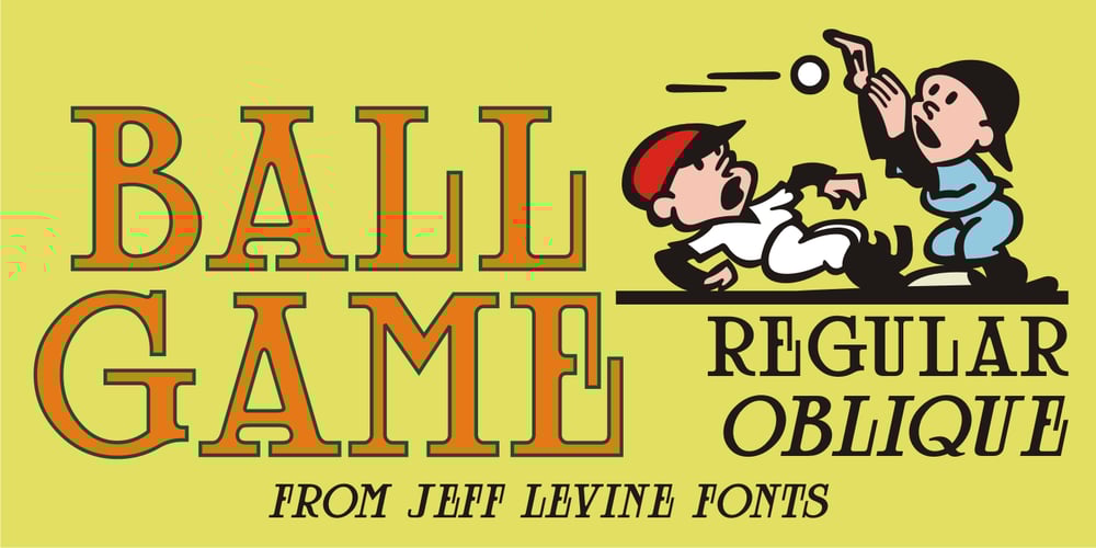 Ball Game JNL font