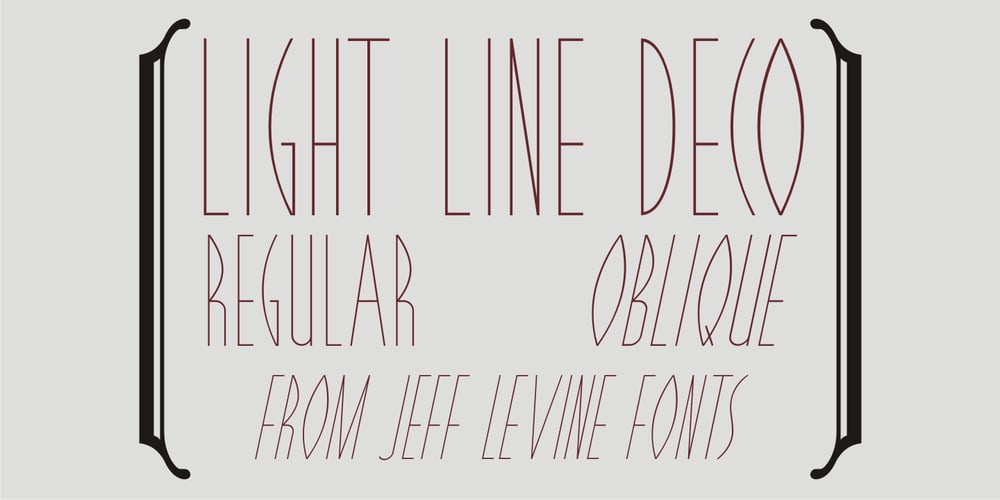 Light Line Deco JNL font