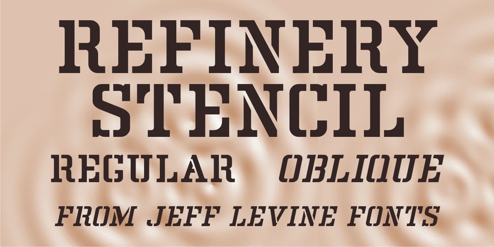 Refinery Stencil JNL font