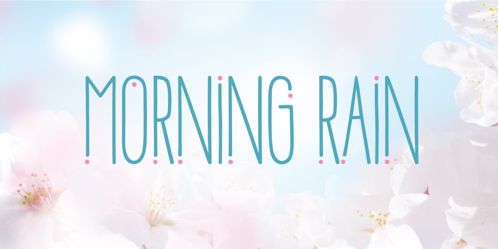 Morning Rain Dot font