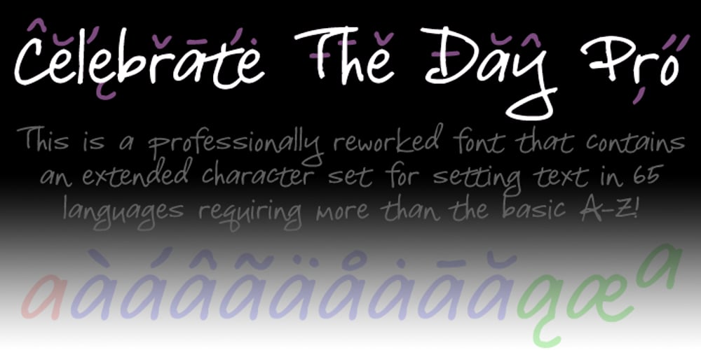 Celebrate The Day Pro font