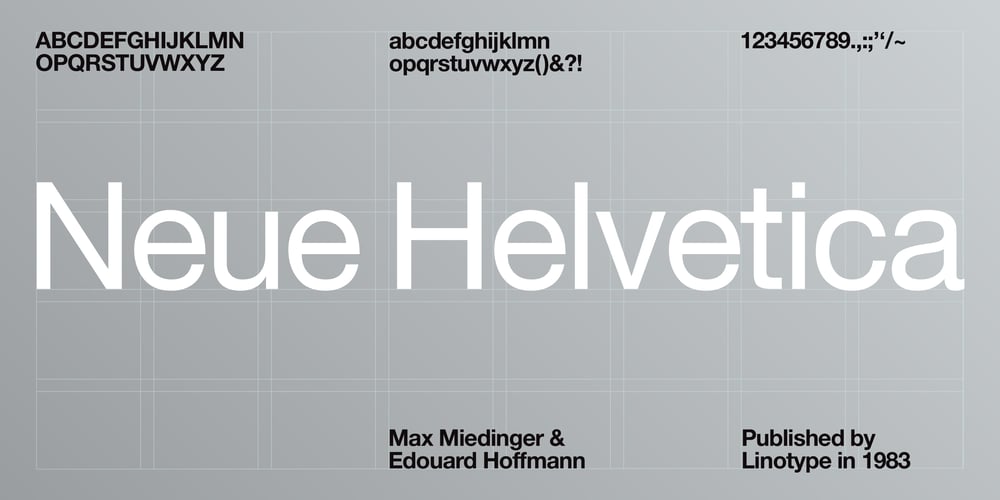 Neue Helvetica font