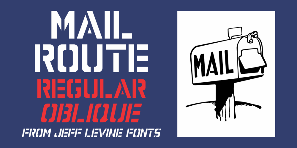 Mail Route JNL font