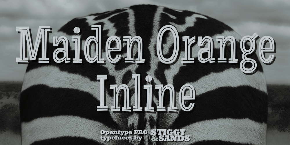 Maiden Orange Inline Pro font