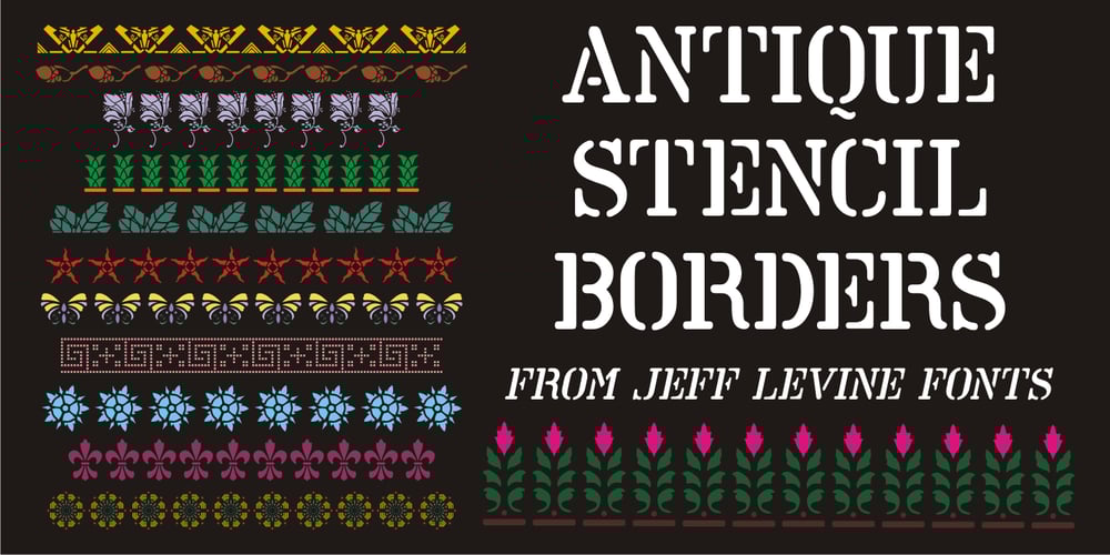 Antique Stencil Borders JNL font