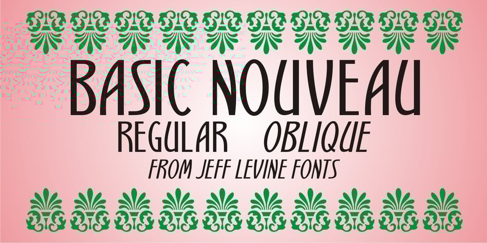 Basic Nouveau JNL font