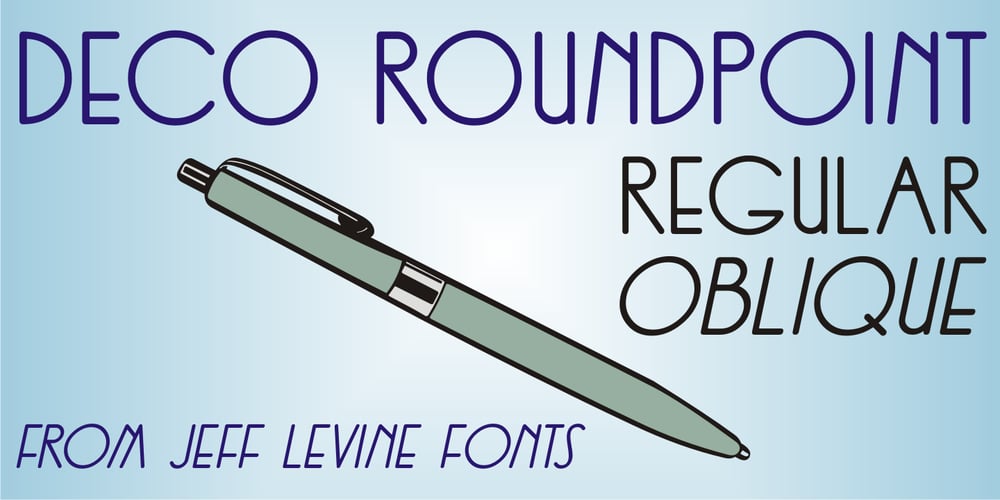 Deco Roundpoint JNL font