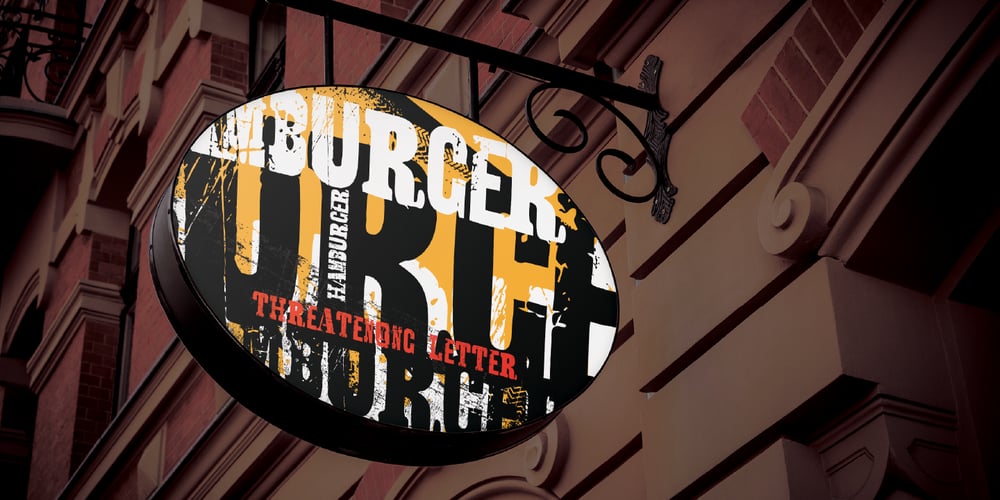 Threatening Letter font