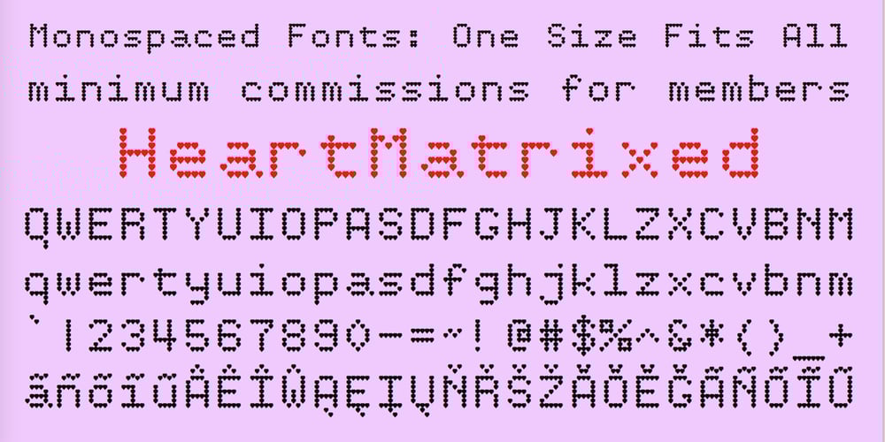 HeartMatrixed font