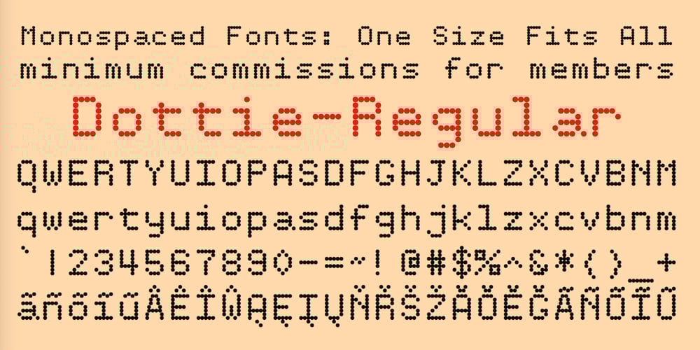 Dottie font
