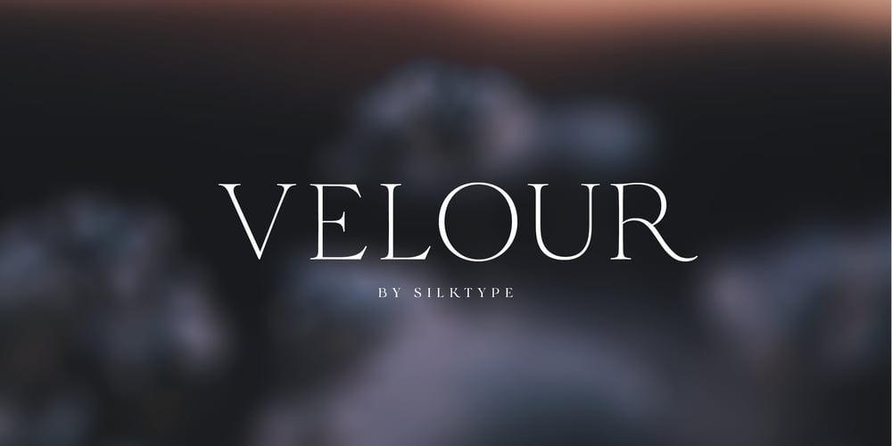 Velour font