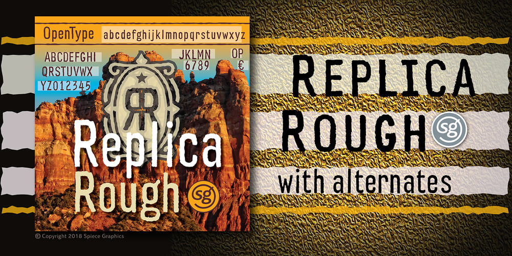 Replica Rough SG font