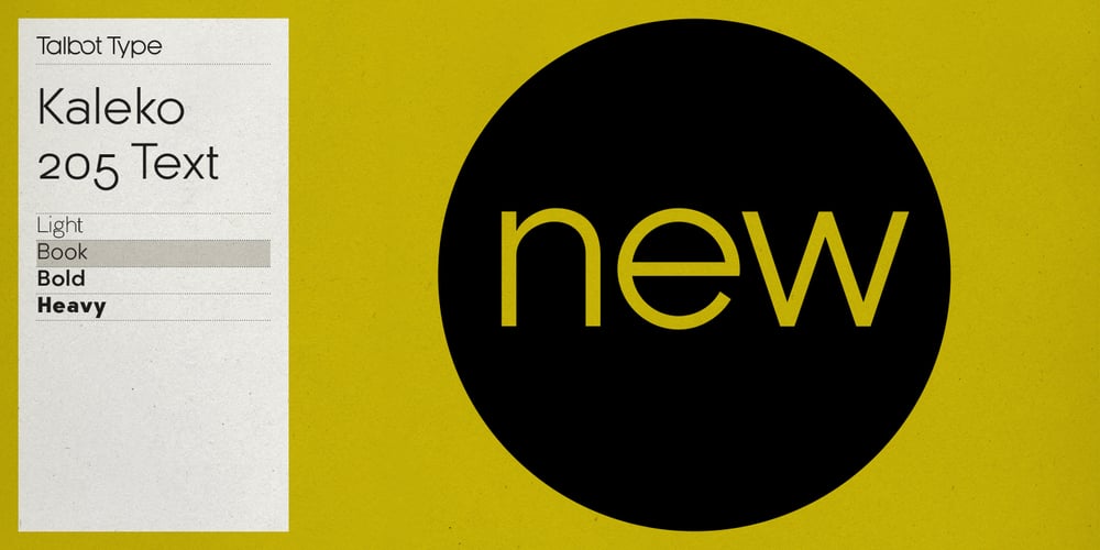 Kaleko 205 Text font