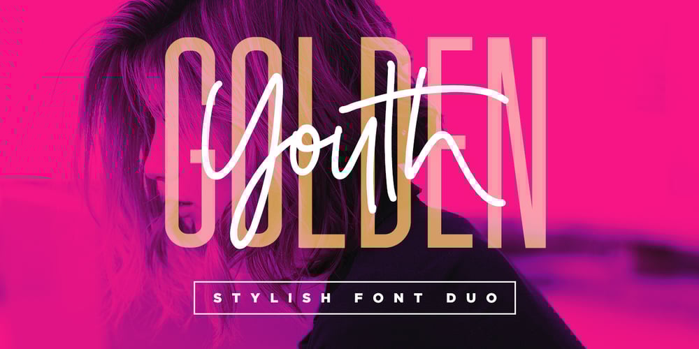 Golden Youth Font Duo font