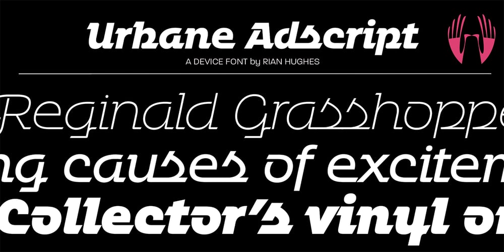 Urbane Adscript font
