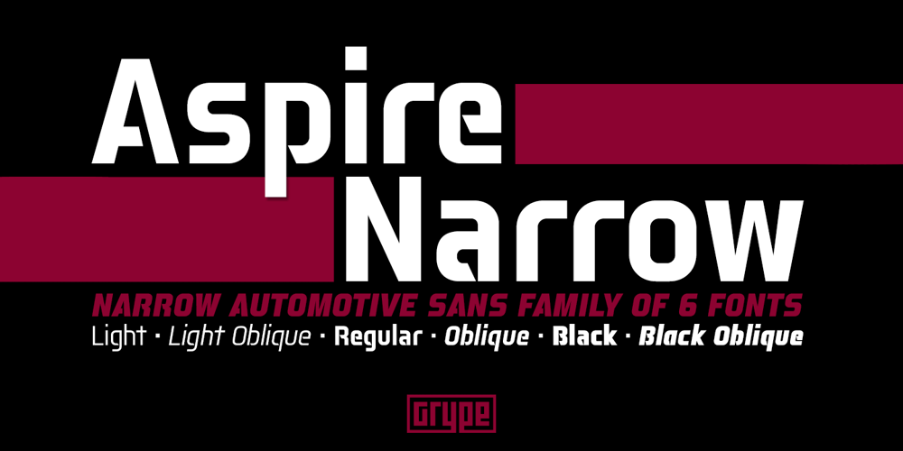 Aspire Narrow font