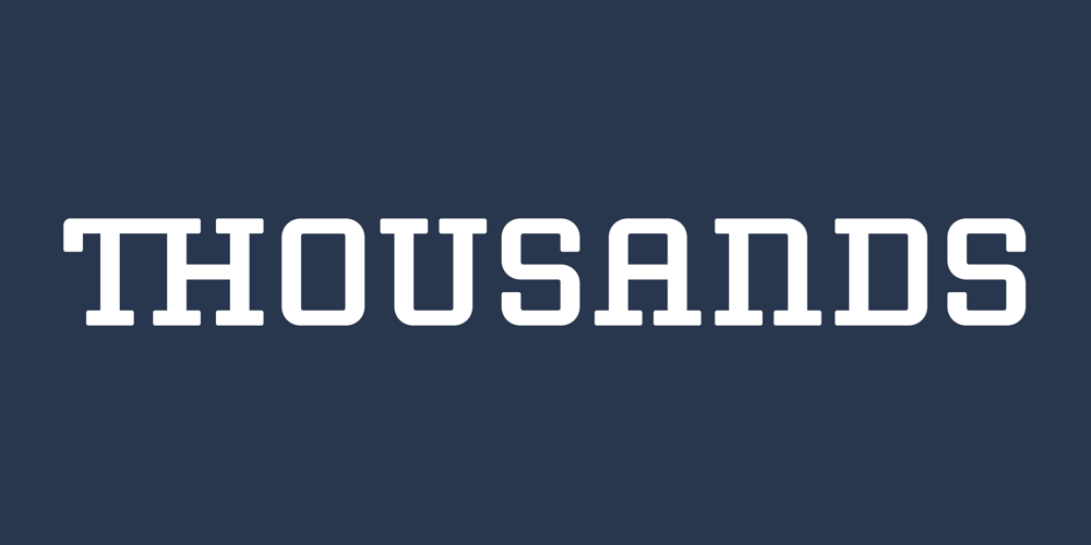 Thousands font