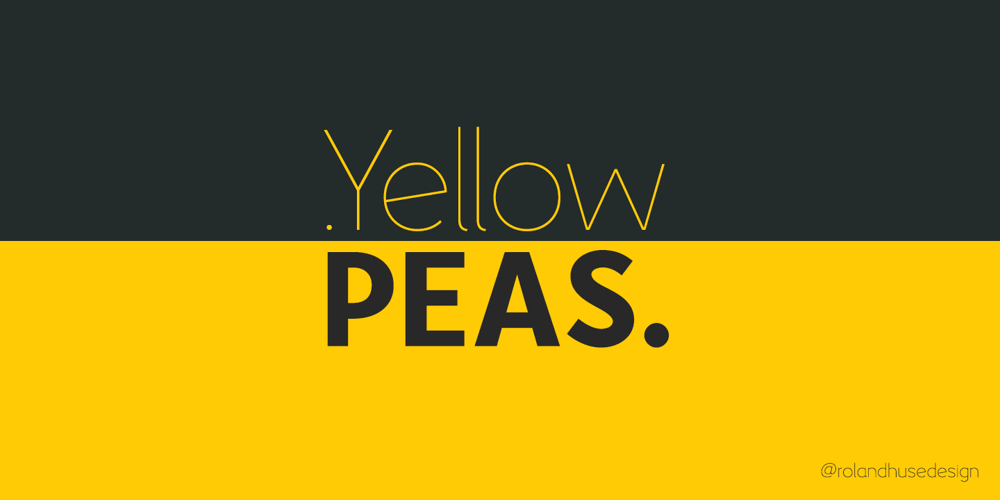 Yellow Peas font