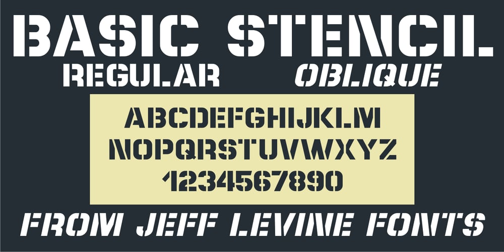 Basic Stencil JNL font