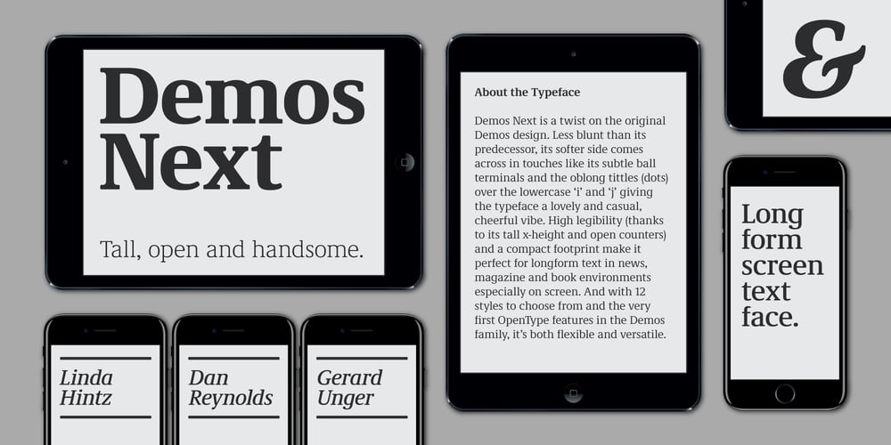 Demos Next font