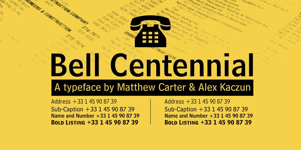 Bell Centennial font