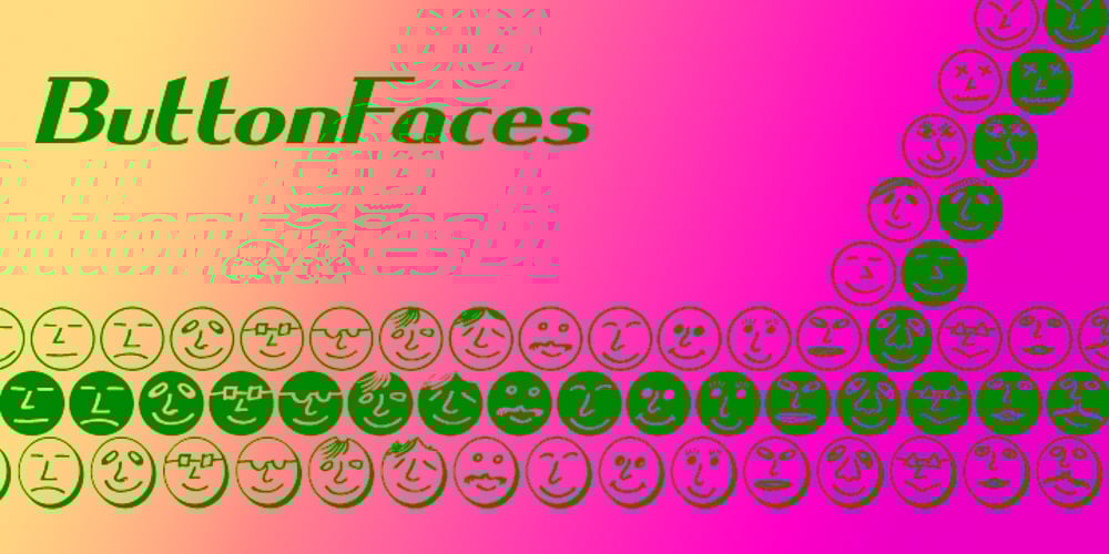 Button Faces font