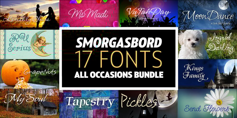 Smorgasbord font