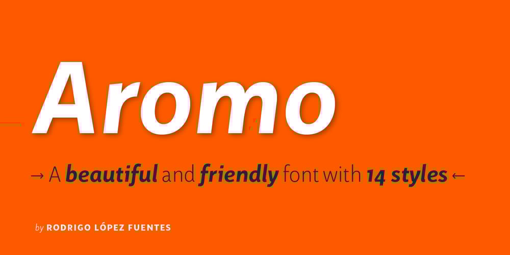 Aromo font