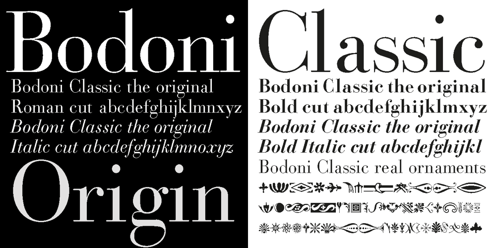 Bodoni Classic font