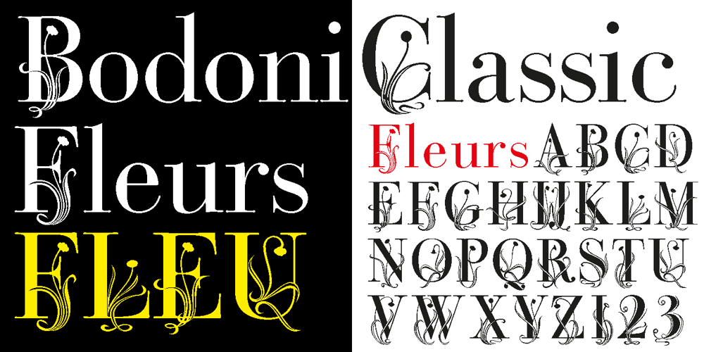 Bodoni Classic Fleurs font