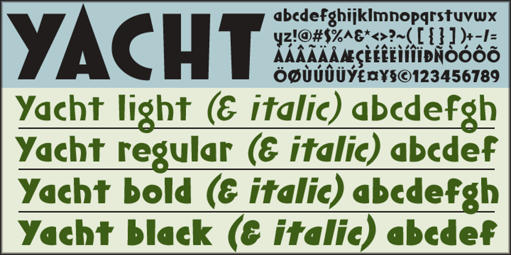 Yacht font