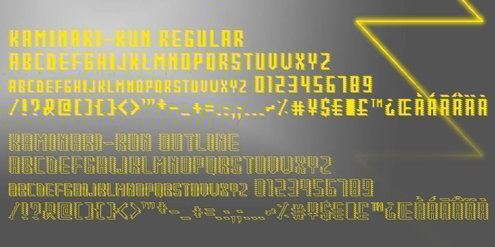 Kaminari-Kun font