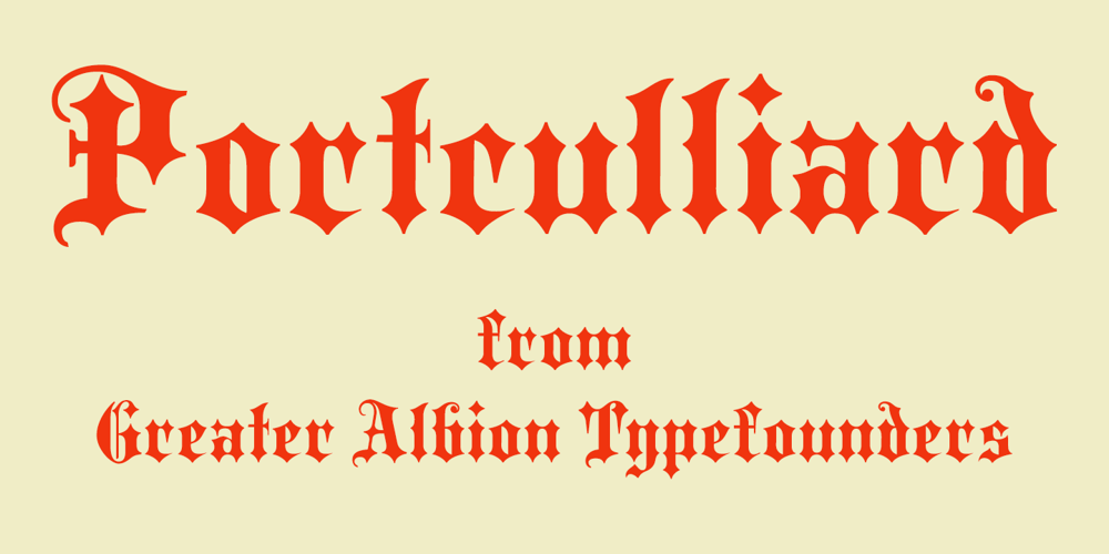 Portculliard font