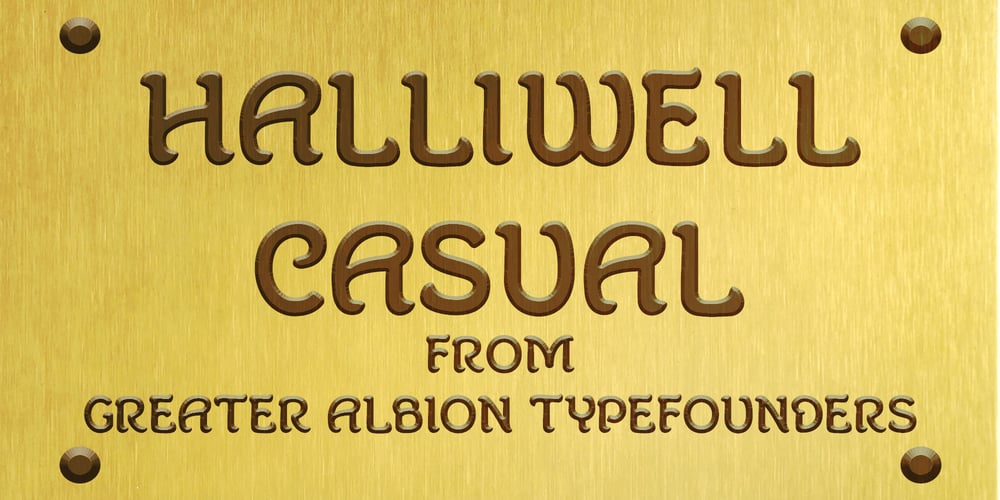Halliwell Casual font