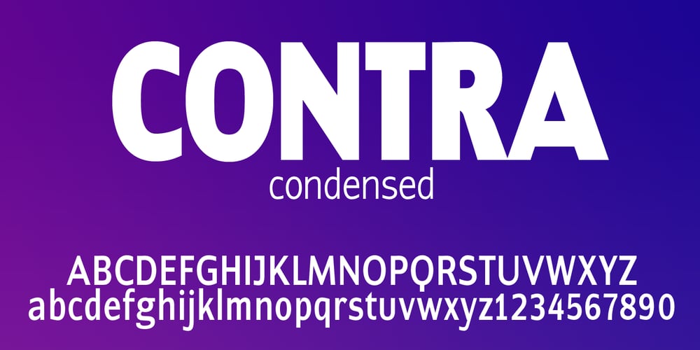 Contra Condensed font