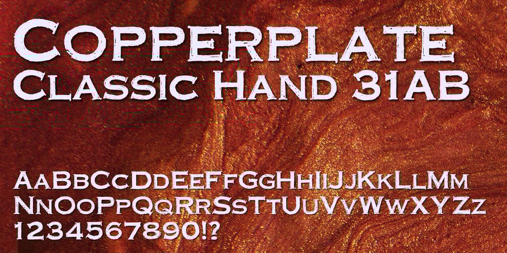 Copperplate Gothic Hand font