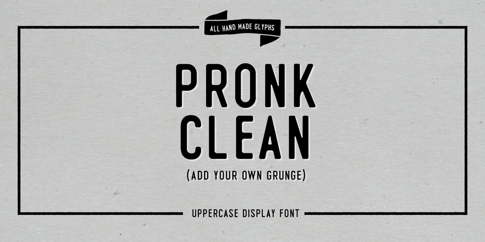 PRONK Clean font