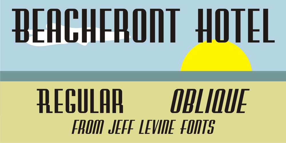 Beachfront Hotel JNL font