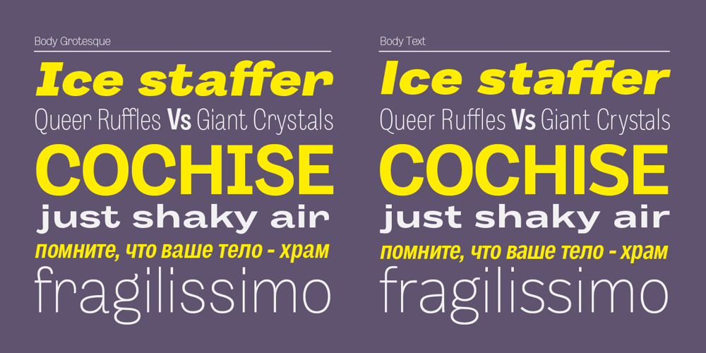 Body font