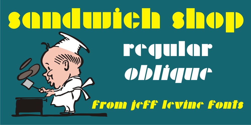 Sandwich Shop JNL font