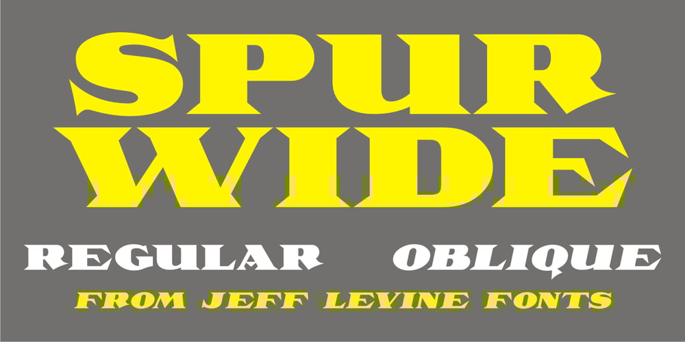 Spur Wide JNL font