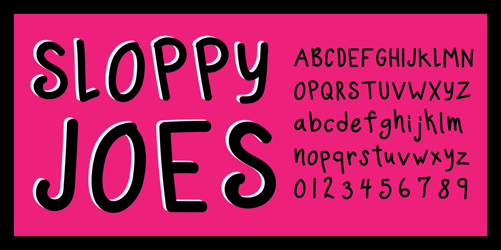 Sloppy Joes font