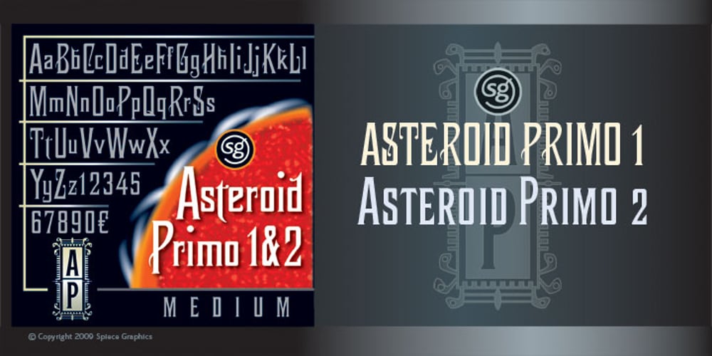 Asteroid Primo SG font
