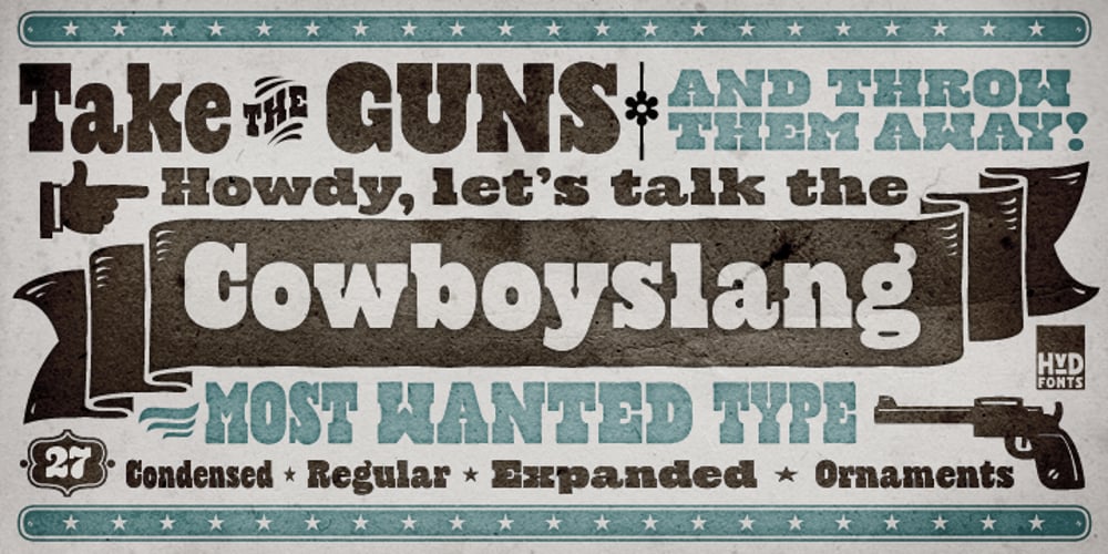 Cowboyslang font