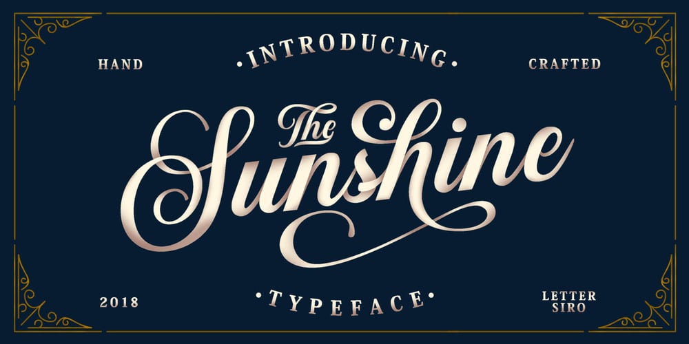 The Sunshine Script font