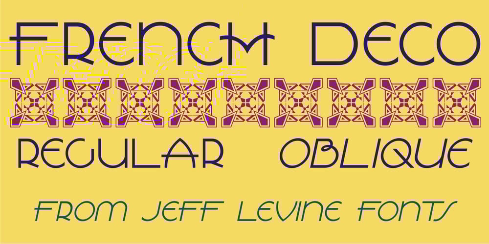 French Deco JNL font