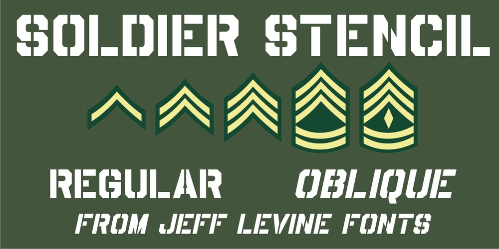 Soldier Stencil JNL font