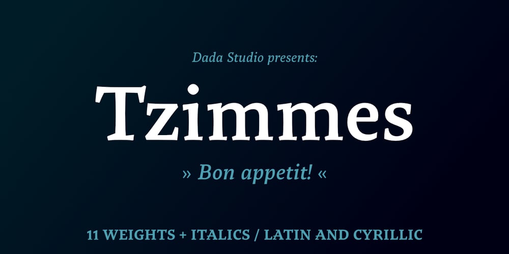 Tzimmes font