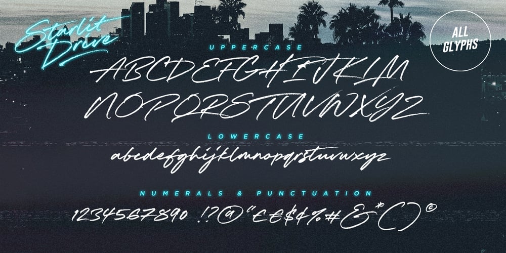 Starlit Drive font