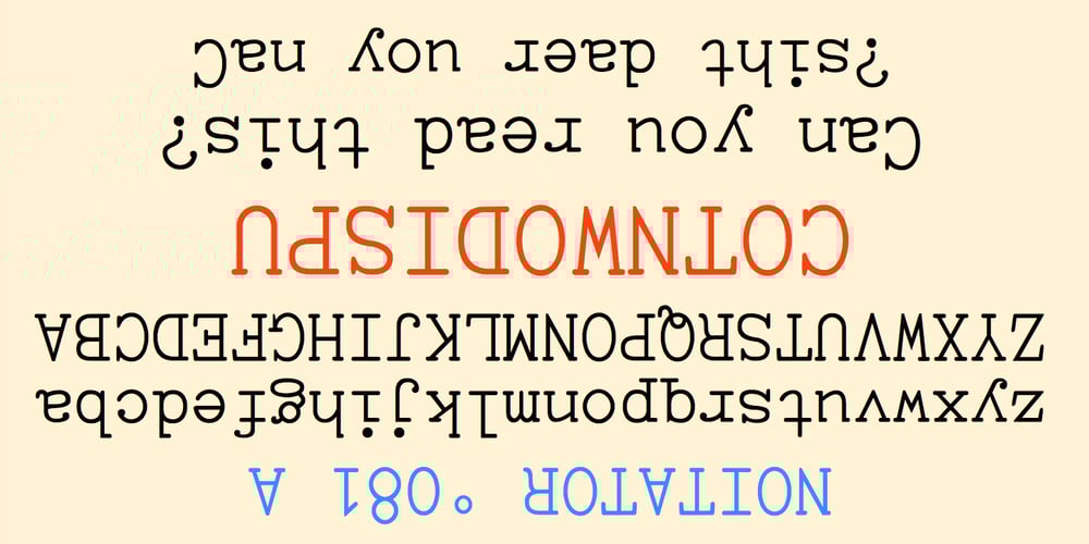 UpsidedownTOC font